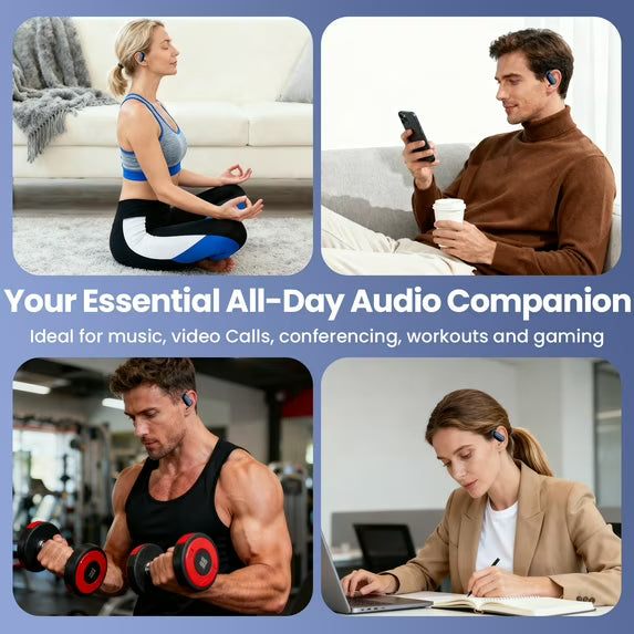 Open-Ear Wireless Earbuds with Touchscreen Case