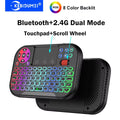 Dual-Mode Wireless Mini Keyboard with Scroll Wheel and Touchpad