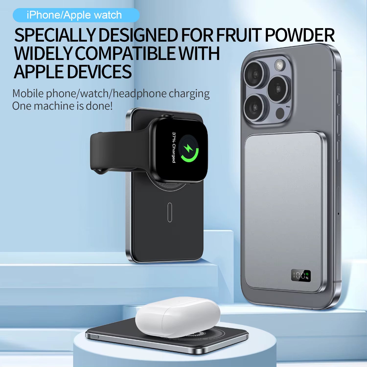 Ultra-Thin Magnetic Wireless 5000mAh Power Bank