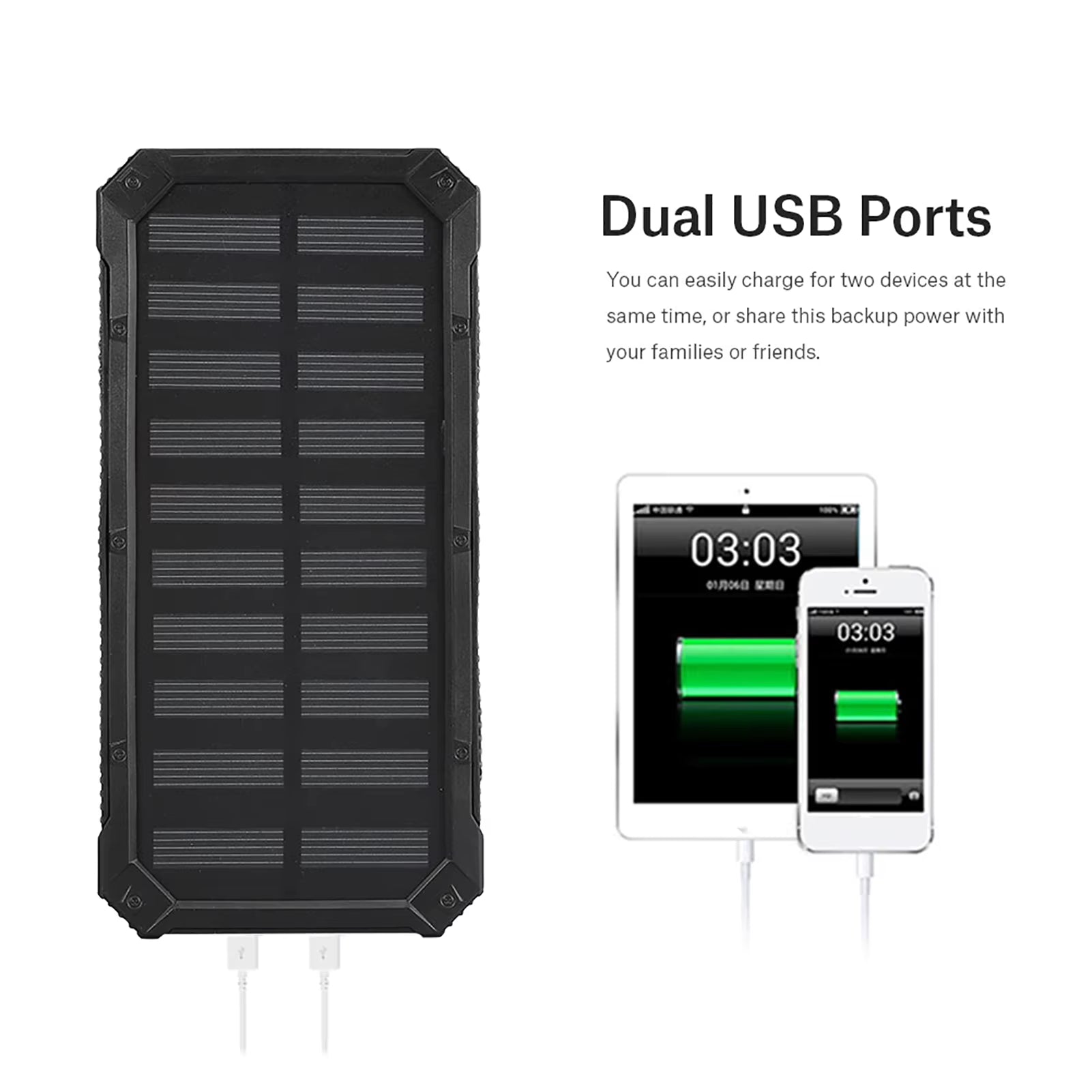 DIY Solar 20000mAh Power Bank Shell Kit (2 Pcs)