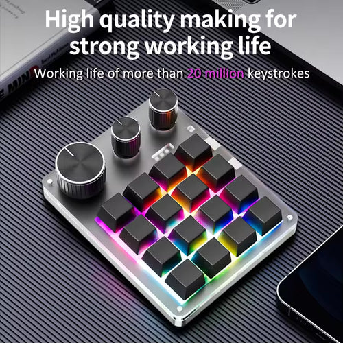 16-Key Programmable Macro Mechanical Keypad