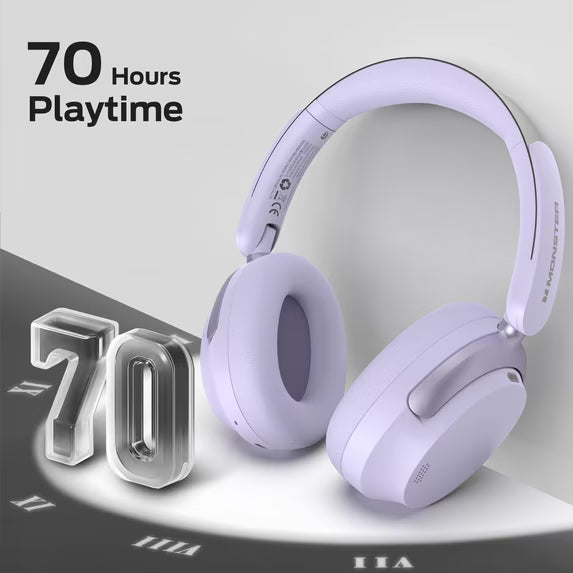 Monster Active Noise-Canceling Over-Ear Wireless Headphones