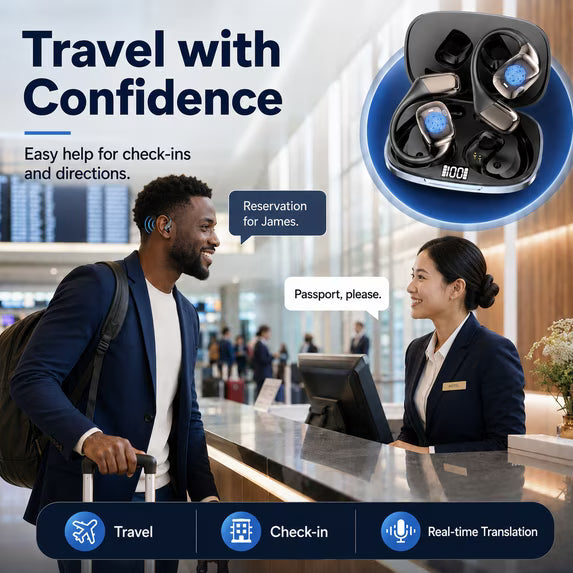 AI Translation Earbuds with 80-Hour Battery Life