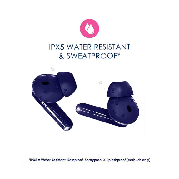 Water-Resistant Wireless Earbuds with 20-Hour Playtime