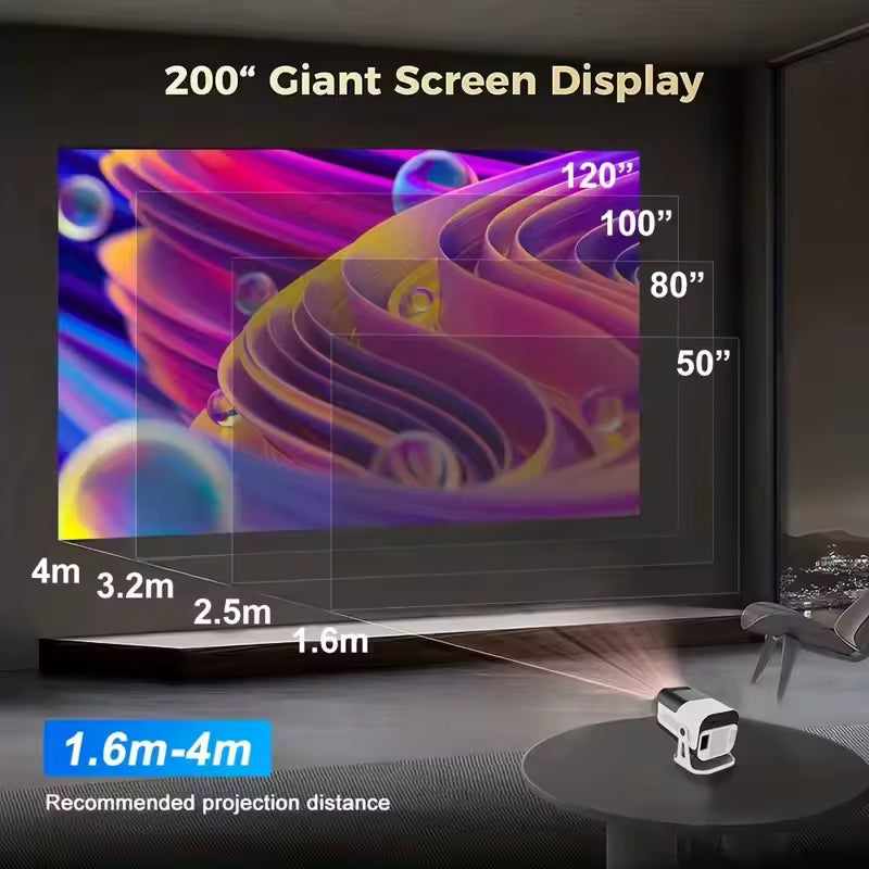 Android 13 Portable Smart Mini Projector