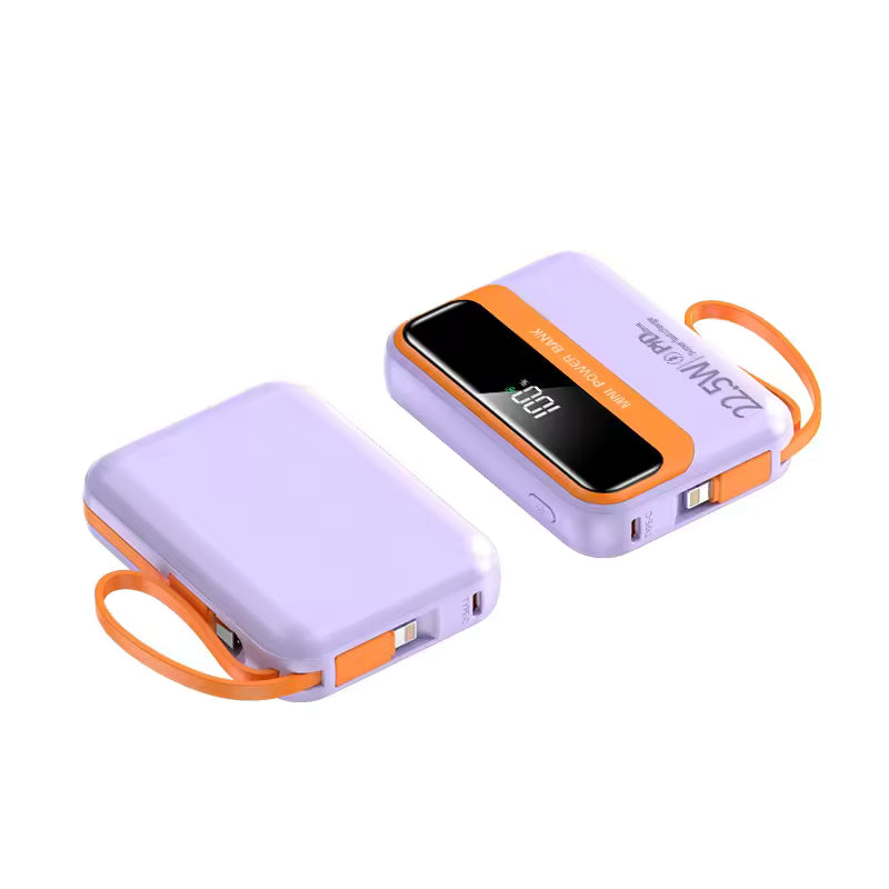 Cube 22.5W Dual-Cable 20000mAh Mini Powerbank
