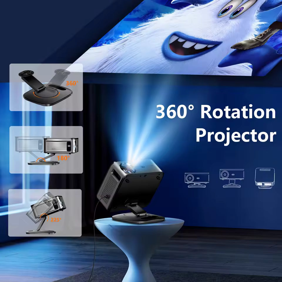 35000-Lumen Android 12 Smart LED Projector