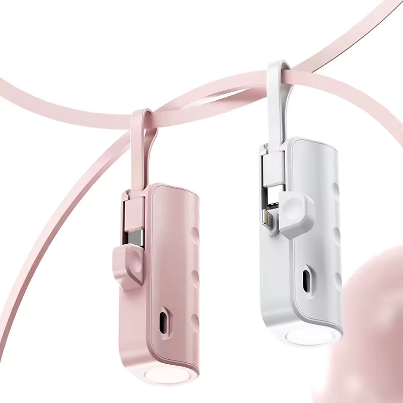 2-in-1 Built-In Cable 20000mAh Fast Charging Mini Power Bank