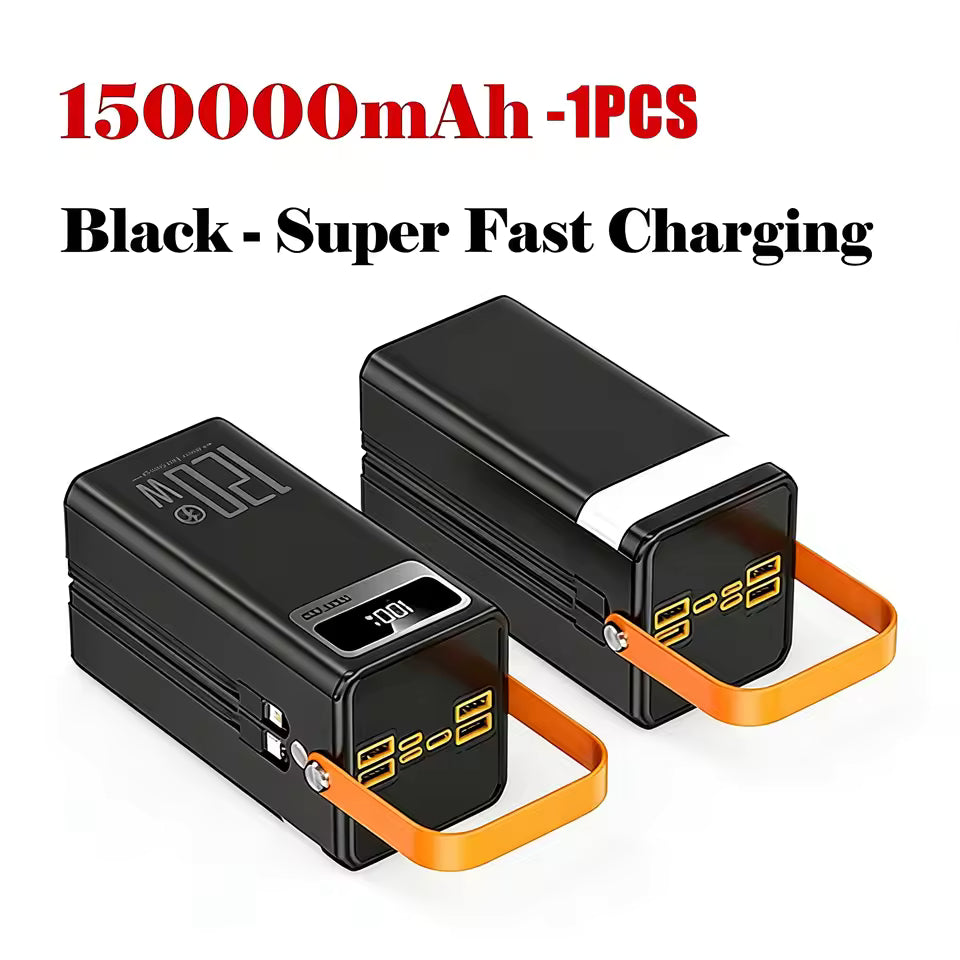 Portable 120W Fast Charging 150000mAh Power Bank