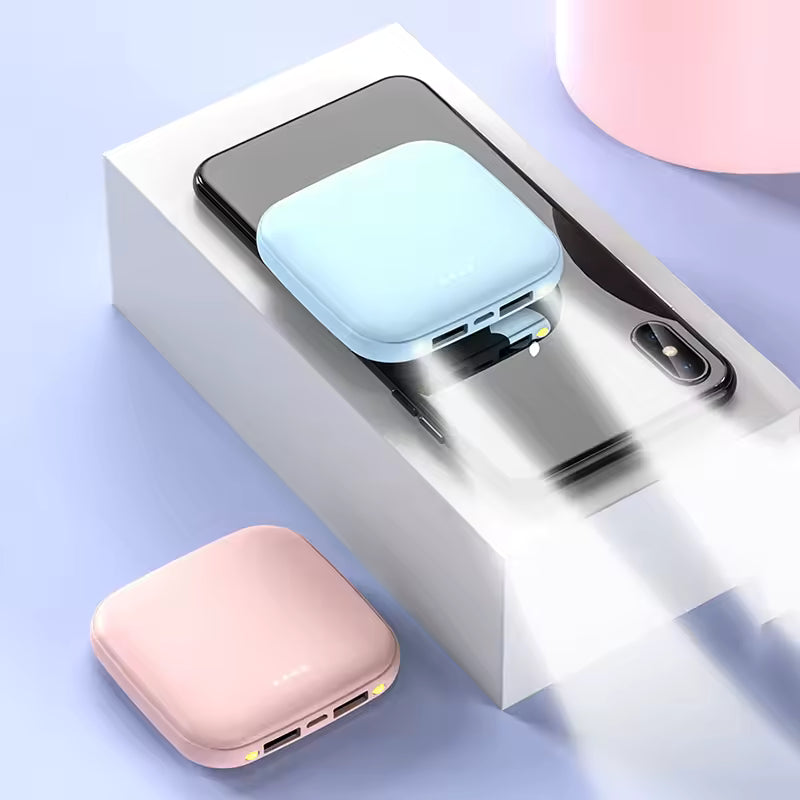 Pocket-Sized Dual-Output 10000mAh LED Mini Power Bank