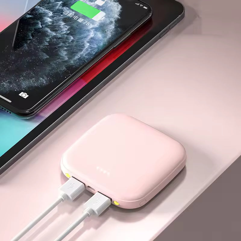 Pocket-Sized Dual-Output 10000mAh LED Mini Power Bank