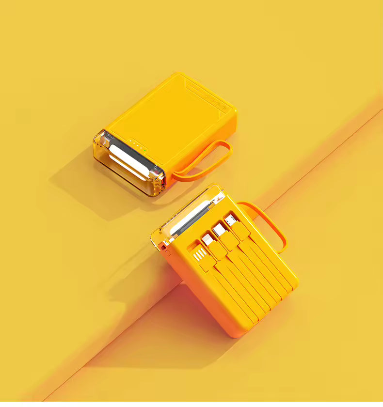 Mini Cartoon 20000mAh Built-In Cable Power Bank