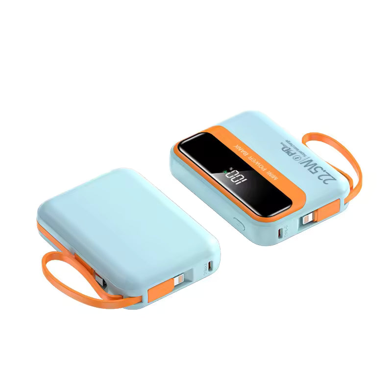 Cube 22.5W Dual-Cable 20000mAh Mini Powerbank