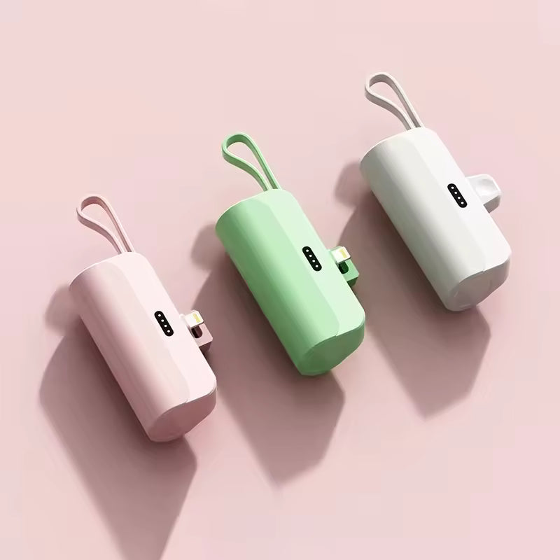 2-in-1 Built-In Cable 20000mAh Fast Charging Mini Power Bank