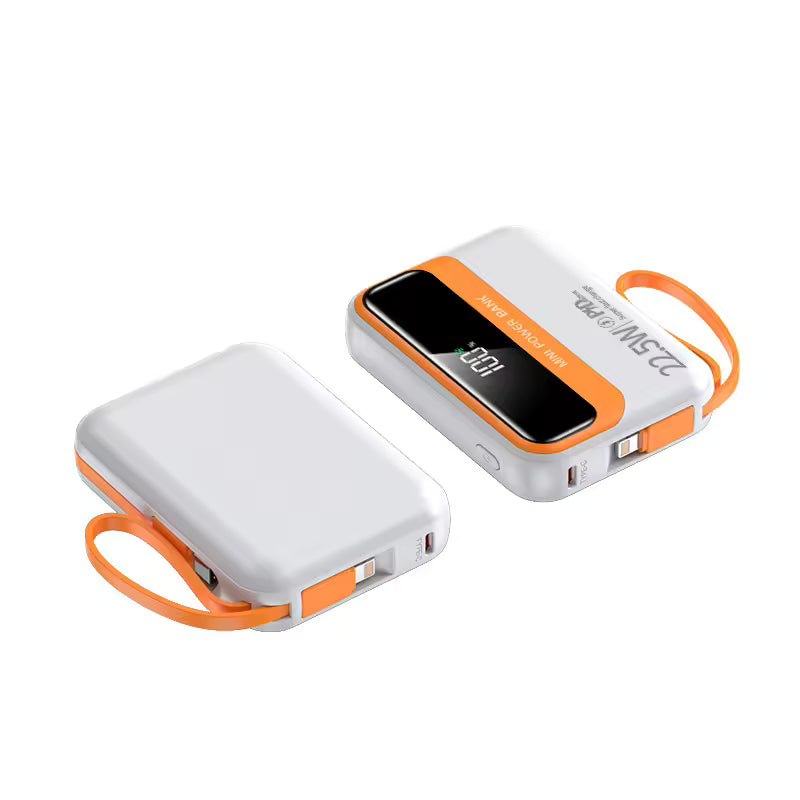 Cube 22.5W Dual-Cable 20000mAh Mini Powerbank