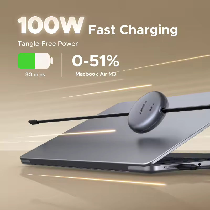 Retractable 100W USB-C Fast Charging Cable (2 Pcs)