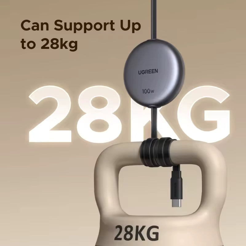 Retractable 100W USB-C Fast Charging Cable (2 Pcs)