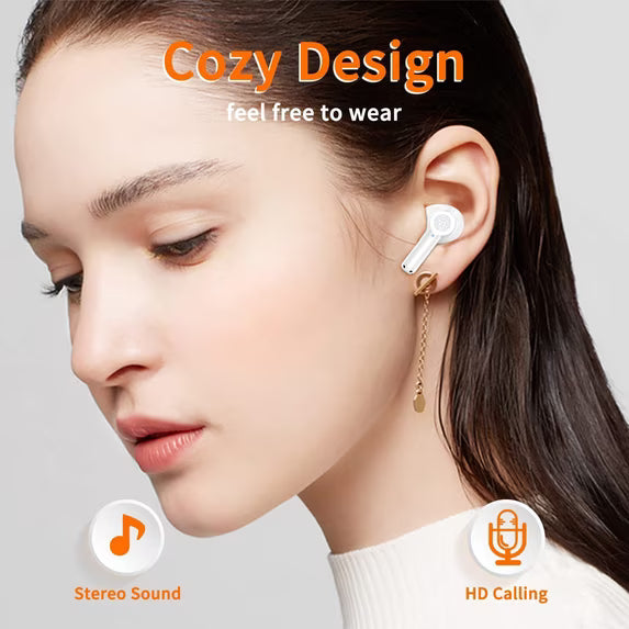60-Hour Playtime Wireless Earbuds with Charging Case