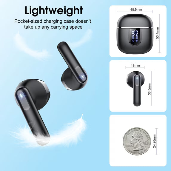 Mini Wireless Earbuds with 40-Hour Battery Life (2 Pcs)
