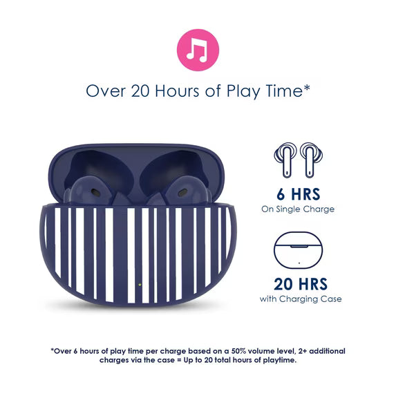 Water-Resistant Wireless Earbuds with 20-Hour Playtime
