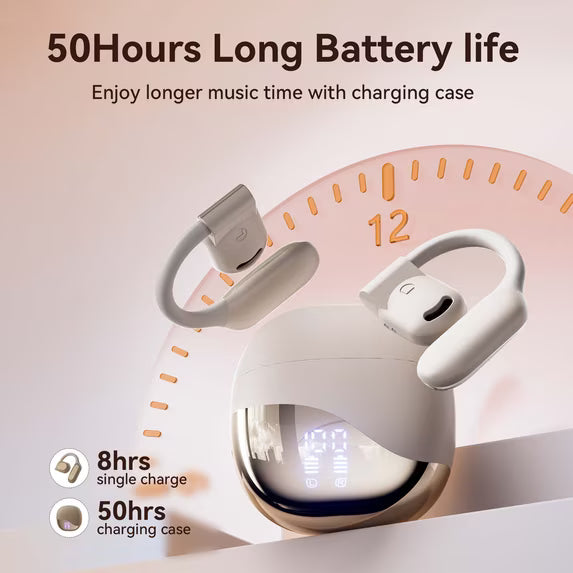 Open-Ear Wireless Sport Earbuds with 50-Hour Battery