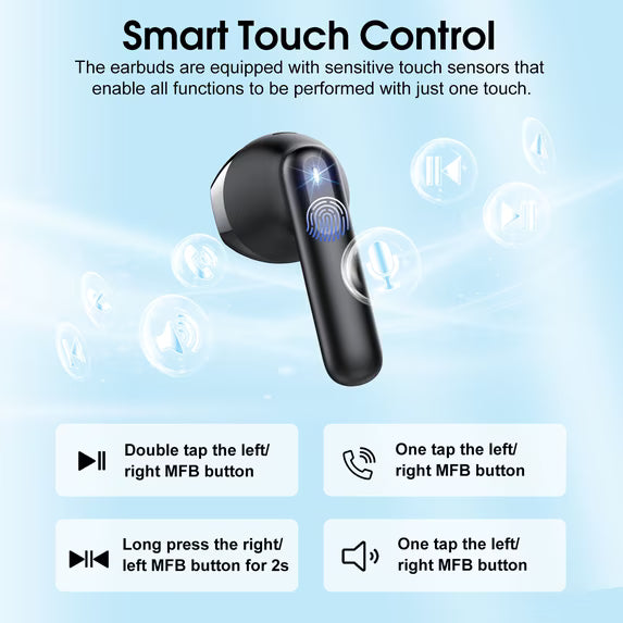 Mini Wireless Earbuds with 40-Hour Battery Life (2 Pcs)